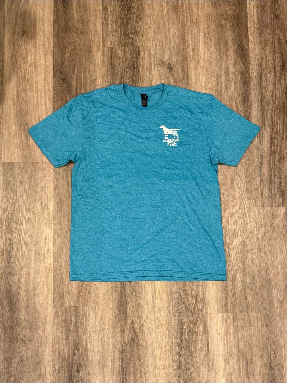 American Fido Aqua Blue Graphic Tee